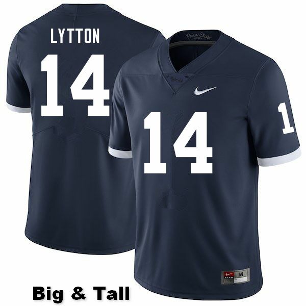 NCAA Nike Men's Penn State Nittany Lions A.J. Lytton #14 College Football Authentic Big & Tall Navy Stitched Jersey VBA4798LY